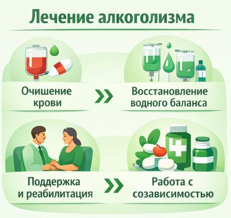 лечение алкоголизма в Ковылкино этапы